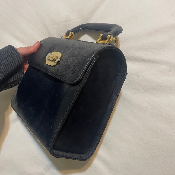Vintage Jones New York Navy Blue Handbag - Picture 3 of 9